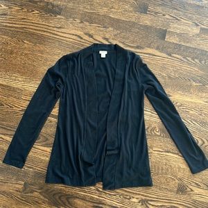 JCrew long open front lightweight cardigan, excellent condition, size XXS.